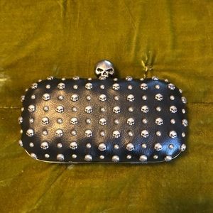 Harley-Davidson skull studded clutch/crossbody bag